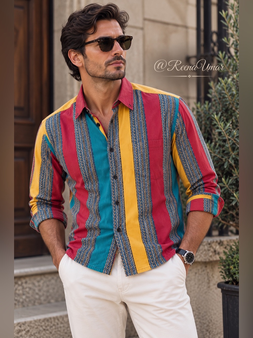 Vintage Soleiado Color-Block Cotton Shirt
Preloved Vintage Condition